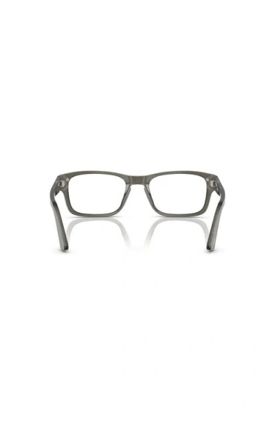 Persol 0po3364v Translucent Grey Acetate Rectangular Eyeglasses In Gold