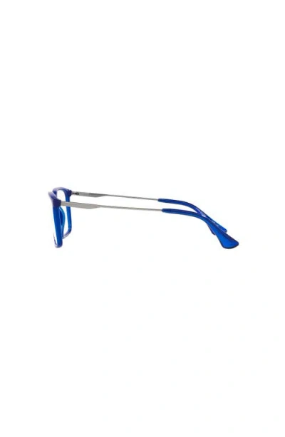 Lenscrafters 58mm Rectangle Optical Glasses In Blue