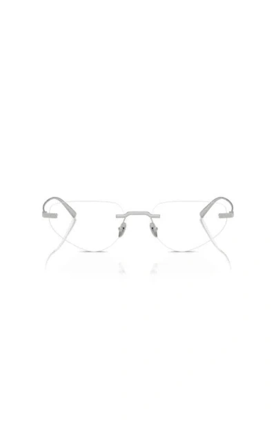 Ferrari 57mm Irregular Optical Glasses In Silver