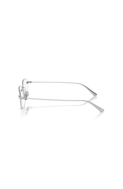 Ferrari 57mm Irregular Optical Glasses In Silver