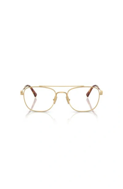 Miu Miu 51mm Square Optical Glasses In Gold