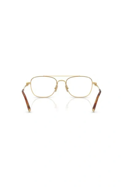 Miu Miu 51mm Square Optical Glasses In Gold