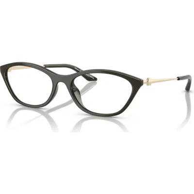 Armani Exchange 54mm Irregular Optical Glasses In Black