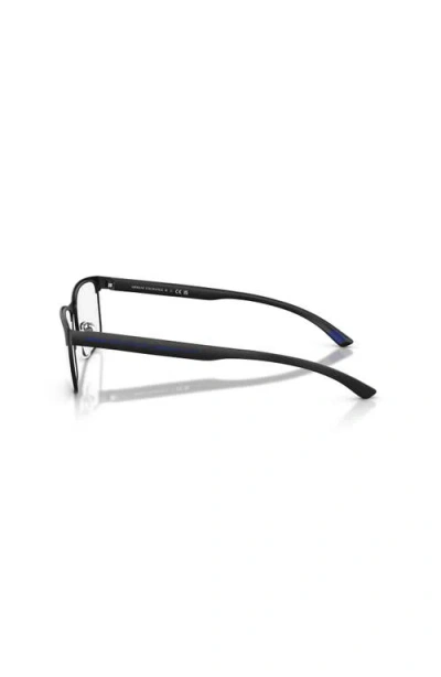 Armani Exchange 56mm Rectangle Optical Glasses In Black