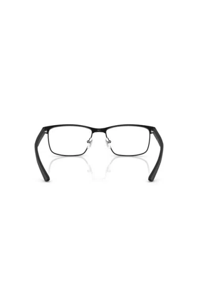 Armani Exchange 56mm Rectangle Optical Glasses In Black