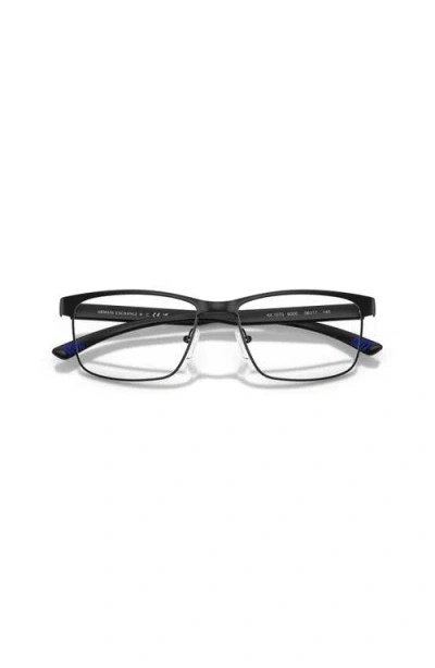 Armani Exchange 56mm Rectangle Optical Glasses In Black