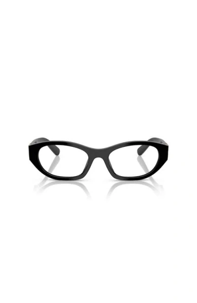 Miu Miu 53mm Irregular Optical Glasses In Black