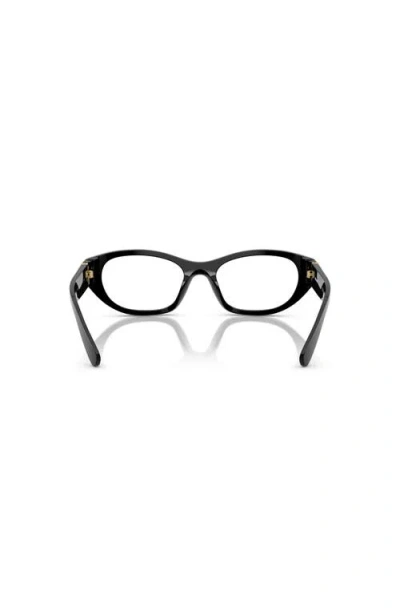 Miu Miu 53mm Irregular Optical Glasses In Black