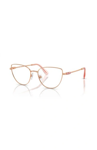 Swarovski 53mm Cat Eye Optical Glasses In Pink