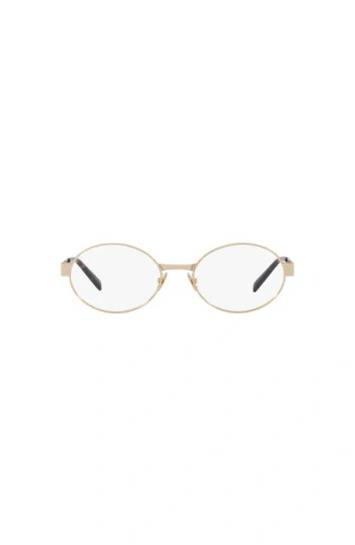 Saint Laurent 55mm Oval Optical Glasses In Multi