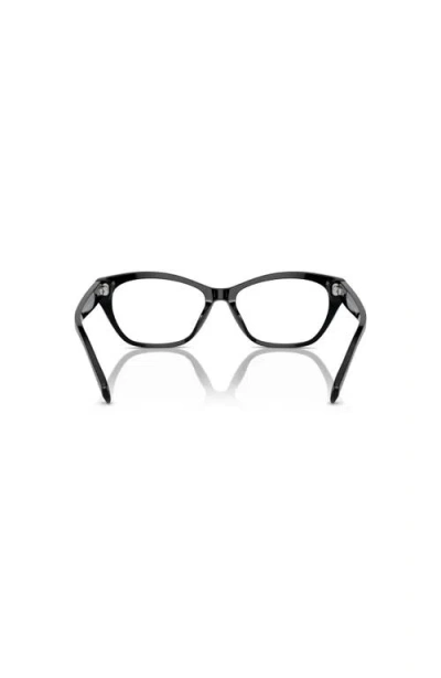Ralph 53mm Rectangle Optical Glasses In Black