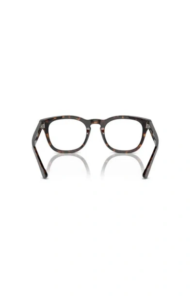 Ferrari 49mm Round Optical Glasses In Brown