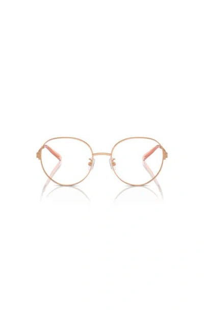 Tory Burch 52mm Round Optical Glasses In Gold