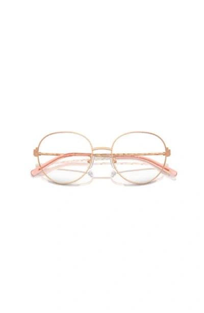 Tory Burch 52mm Round Optical Glasses In Gold