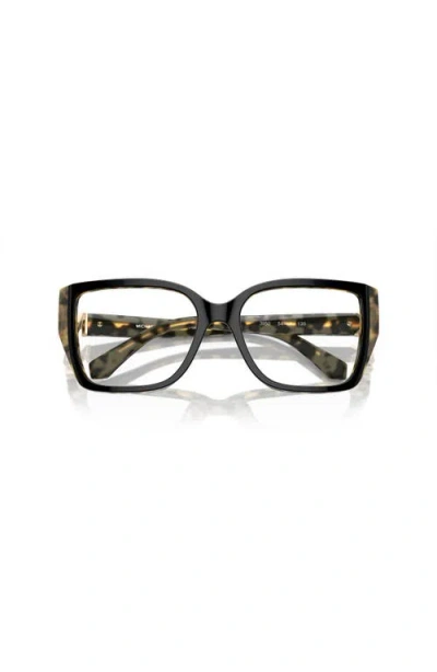 Michael Kors 54mm Square Optical Glasses In Black