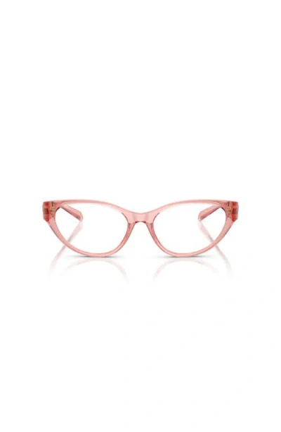 Versace 54mm Cat Eye Optical Glasses In Pink