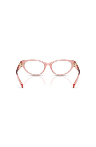 Versace 54mm Cat Eye Optical Glasses In Pink