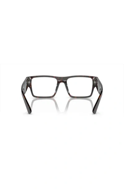Prada 54mm Rectangle Optical Glasses In Black