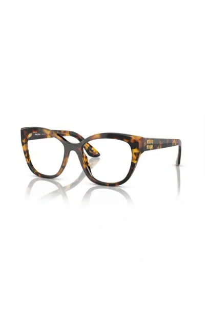 Miu Miu 52mm Square Optical Glasses In Multi