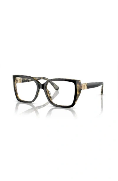 Michael Kors 54mm Square Optical Glasses In Black