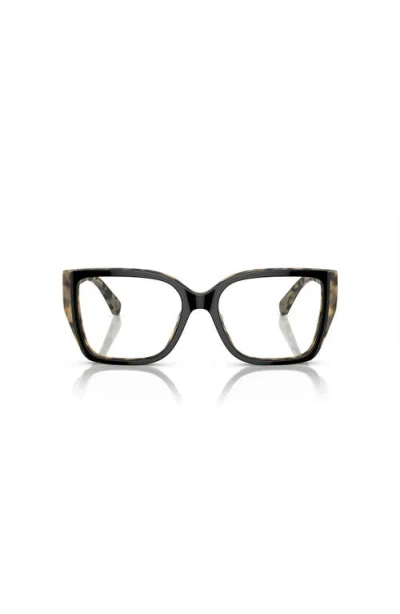 Michael Kors 54mm Square Optical Glasses In Black