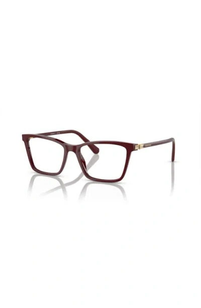 Swarovski 51mm Rectangle Optical Glasses In Brown