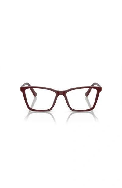 Swarovski 51mm Rectangle Optical Glasses In Brown