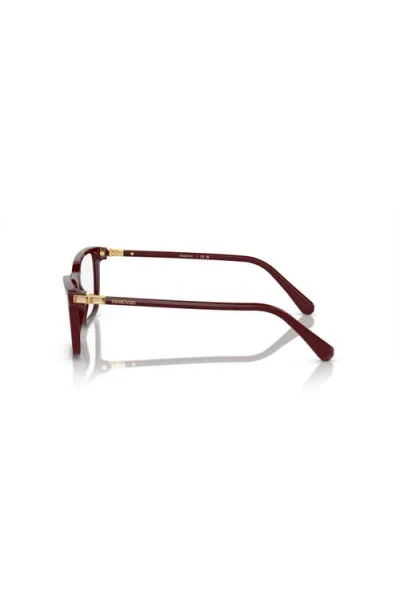 Swarovski 51mm Rectangle Optical Glasses In Brown