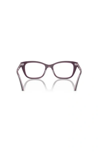 Ray Ban Rb5433 Optics Eyeglasses Violet On Transparent Pink Frame Clear Lenses Polarized 50-19 In Purple