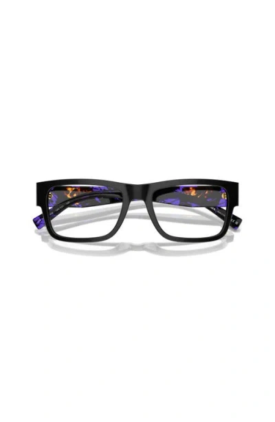 Prada 54mm Rectangle Optical Glasses In Multi