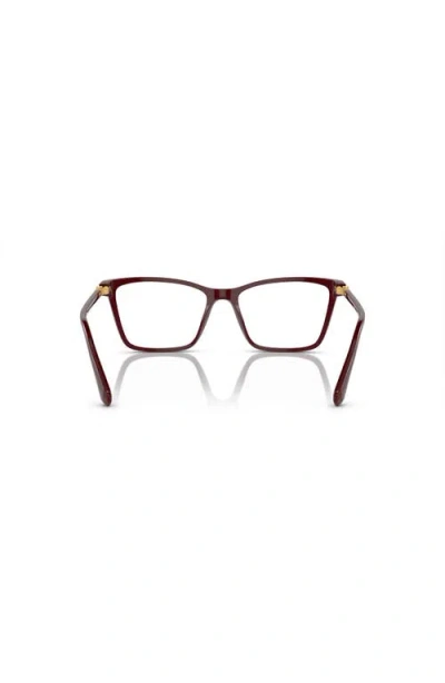 Swarovski 51mm Rectangle Optical Glasses In Brown