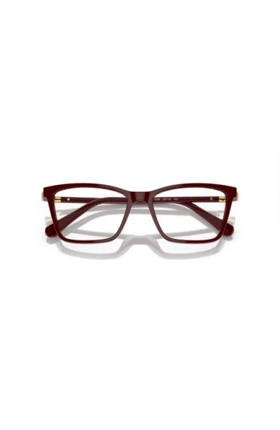 Swarovski 51mm Rectangle Optical Glasses In Brown