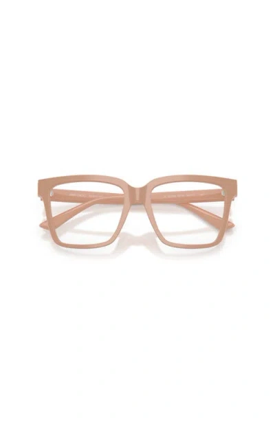 Jimmy Choo 54mm Square Optical Glasses In Brown