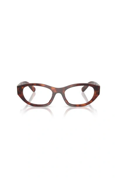 Miu Miu 53mm Irregular Optical Glasses In Brown