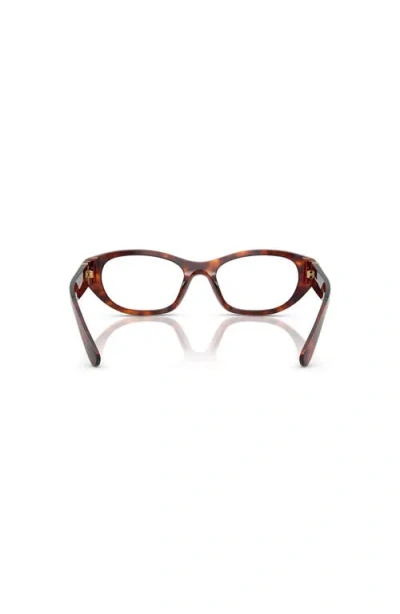 Miu Miu 53mm Irregular Optical Glasses In Brown