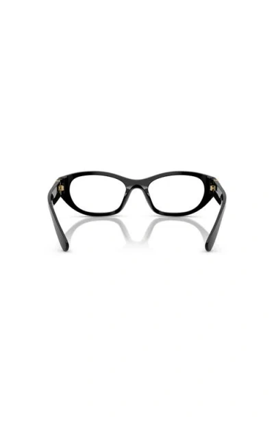 Miu Miu 53mm Irregular Optical Glasses In Black