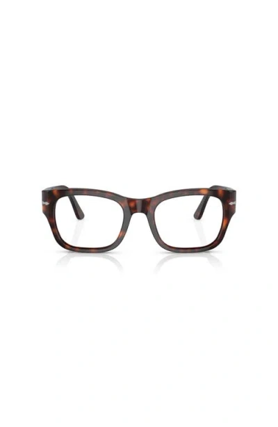 Persol 50mm Rectangle Optical Glasses In Black