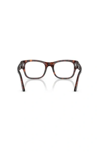 Persol 50mm Rectangle Optical Glasses In Black