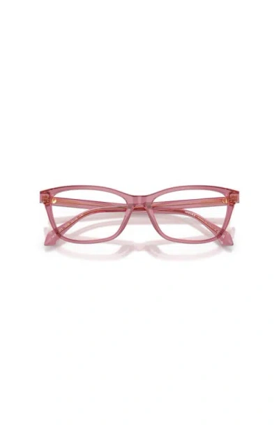 Versace 54mm Cat Eye Optical Glasses In Pink