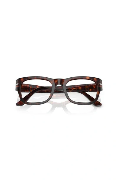 Persol 50mm Rectangle Optical Glasses In Black