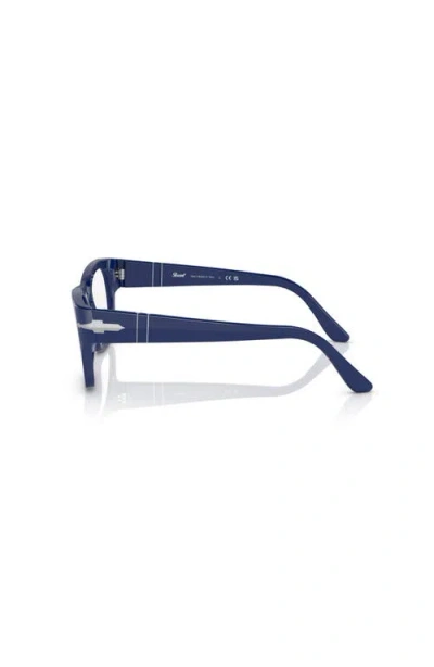 Persol 50mm Rectangle Optical Glasses In Blue