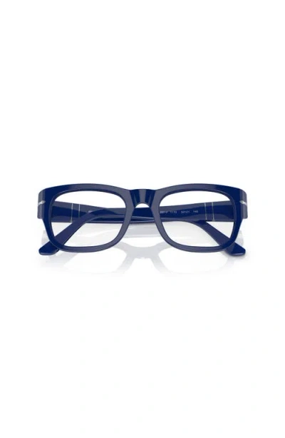 Persol 50mm Rectangle Optical Glasses In Blue