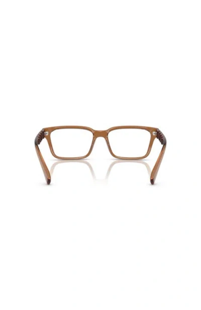 Armani Exchange 55mm Rectangle Optical Glasses In Brown