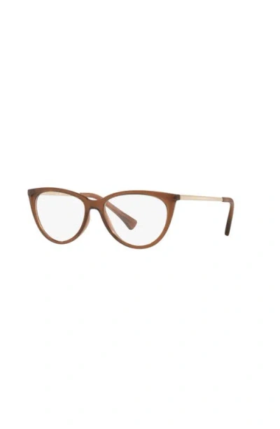 Lenscrafters 53mm Cat Eye Optical Glasses In Brown