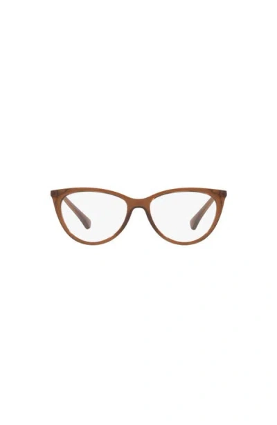 Lenscrafters 53mm Cat Eye Optical Glasses In Brown