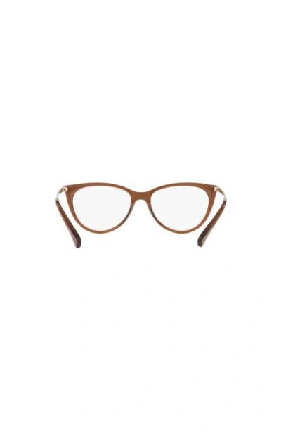 Lenscrafters 53mm Cat Eye Optical Glasses In Brown