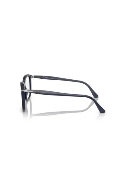Persol 50mm Rectangle Optical Glasses In Blue