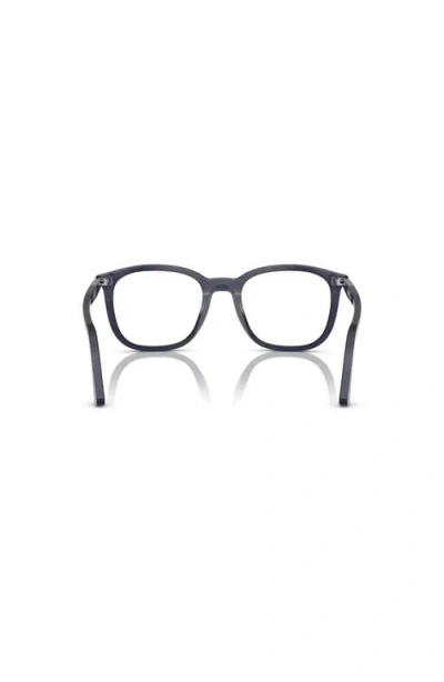 Persol 50mm Rectangle Optical Glasses In Blue