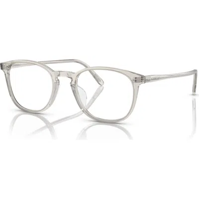 Oliver Peoples 52mm Square Optical Glasses In Metallic