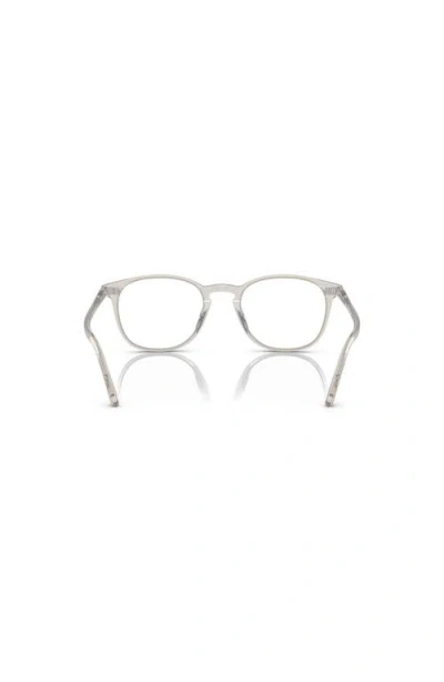 Oliver Peoples 52mm Square Optical Glasses In Metallic